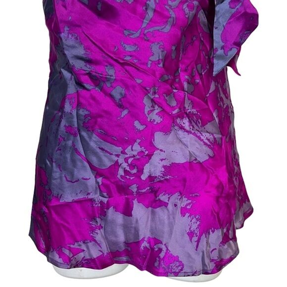 CABI FIT TO BE TIED Whimsigoth Purple Sleeveless Fairy Top 100% Silk Shirt XS - Picture 4 of 16